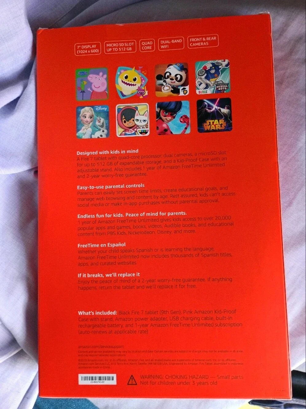 Amazon Kindle Fire 7 Kids Edition Black New Sealed